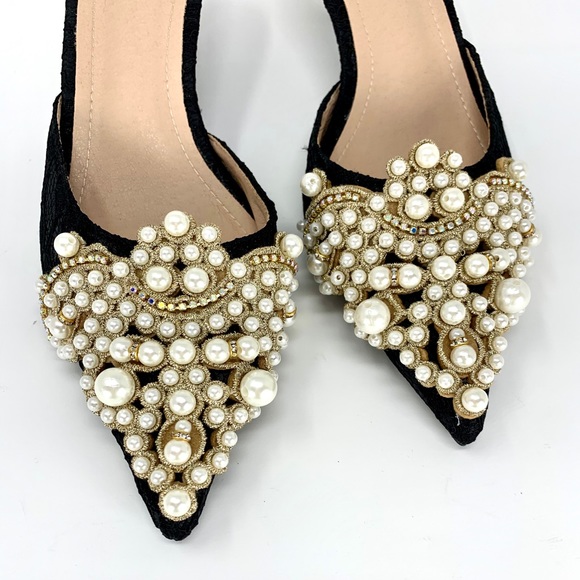 Bella Pearl embellished kitten heels - Picture 2 of 6